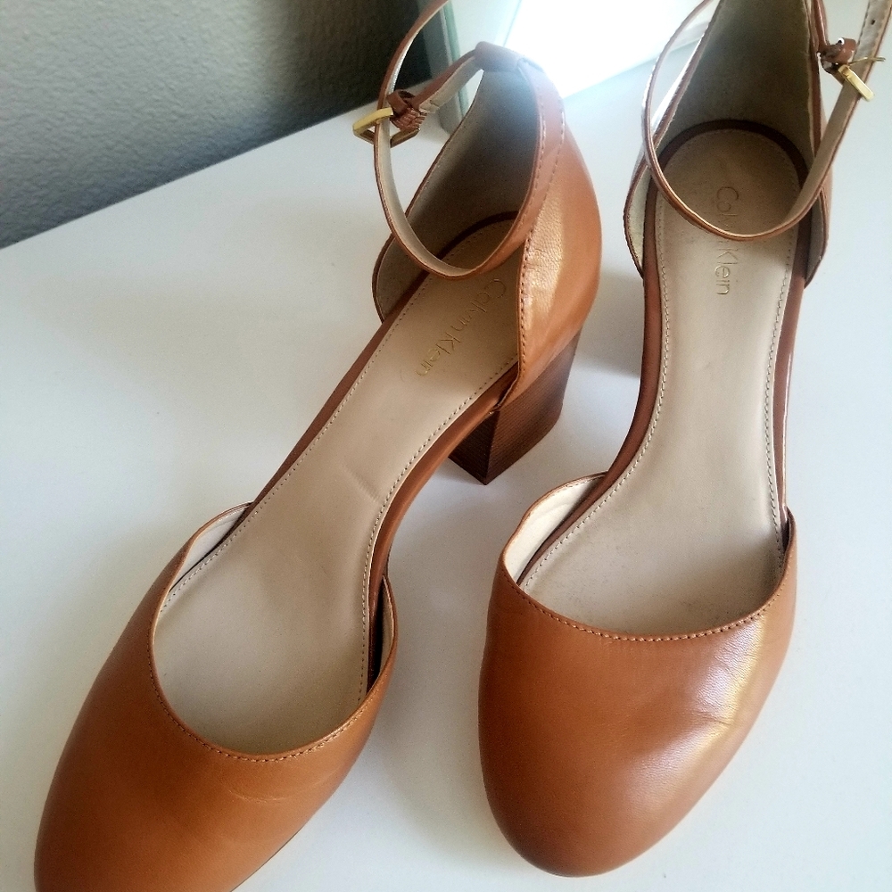 Calvin Klein, block heel sandals